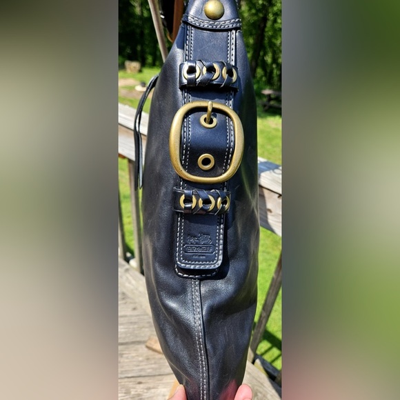 Vintage COACH Legacy Bleecker Felicia Anniversary Tattersall Leather 11424 Black - Picture 5 of 11